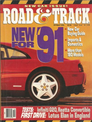 ROAD & TRACK 1990 OCT - ELAN, BMW 328 TOURING, REATTA